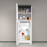 Armoire cache-frigo encastrable 2 portes rangement cuisine 60x60x164,5h Halser 