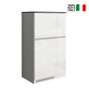 Ensemble de meubles cache-frigo encastrable et porte-épices pour cuisine linéaire Fist Dimensions