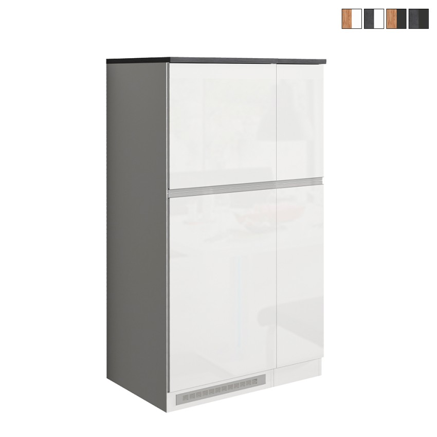 Ensemble de meubles cache-frigo encastrable et porte-épices pour cuisine linéaire Fist Vente Ensemble de meubles cache-frigo encastrable et porte-épices pour cuisine linéaire Fist Vente
