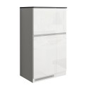 Ensemble de meubles cache-frigo encastrable et porte-épices pour cuisine linéaire Fist 