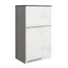 Ensemble de meubles cache-frigo encastrable et porte-épices pour cuisine linéaire Fist 