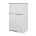 Ensemble de meubles cache-frigo encastrable et porte-épices pour cuisine linéaire Fist 
