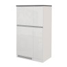 Ensemble de meubles cache-frigo encastrable et porte-épices pour cuisine linéaire Fist 