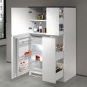 Ensemble de meubles cache-frigo encastrable et porte-épices pour cuisine linéaire Fist 