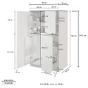 Ensemble de meubles cache-frigo encastrable et porte-épices pour cuisine linéaire Fist 