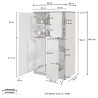 Ensemble de meubles cache-frigo encastrable et porte-épices pour cuisine linéaire Fist 