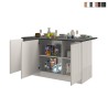 Îlot central moderne 3 portes 155x90x90 cm avec table Deaton pour cuisine Vente