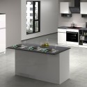 Îlot central moderne 3 portes 155x90x90 cm avec table Deaton pour cuisine Catalogue