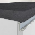 Îlot central moderne 3 portes 155x90x90 cm avec table Deaton pour cuisine 