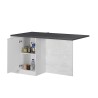 Îlot central avec table pour cuisine moderne 2 portes 160x90x90cm Grover 