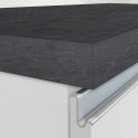 Îlot central avec table pour cuisine moderne 2 portes 160x90x90cm Grover 
