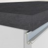 Îlot central avec table pour cuisine moderne 2 portes 160x90x90cm Grover 