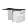 Îlot central avec table pour cuisine moderne 2 portes 160x90x90cm Grover 