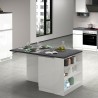 Îlot central avec table pour cuisine moderne 2 portes 160x90x90cm Grover Modèle