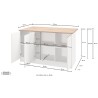 Îlot central moderne 3 portes 155x90x90 cm avec table Deaton pour cuisine 