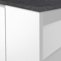 Îlot central moderne 3 portes 155x90x90 cm avec table Deaton pour cuisine 