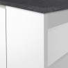 Îlot central moderne 3 portes 155x90x90 cm avec table Deaton pour cuisine 