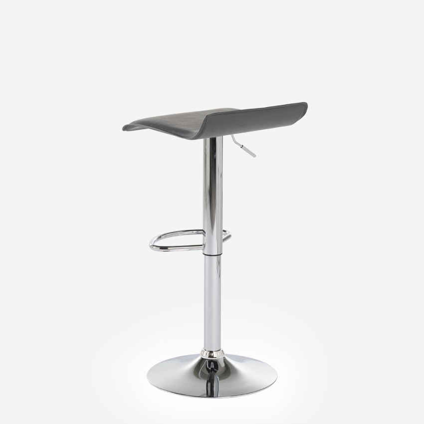 Clayton Tabouret design moderne minimaliste pivotant en métal chromé