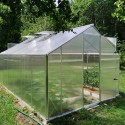 Serre de jardin en aluminium polycarbonate 220x150-220-290x205h Sanus M Prix