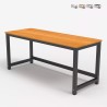 Bureau rectangulaire 160x70cm métal design noir Bridgeblack 160 