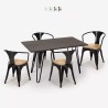table 120x60 + 4 chaises style industriel bar restaurant cuisine wismar top light Remises