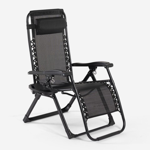 Chaise longue inclinable de jardin et camping extérieur Tyree Promotion