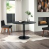 Table salle à manger moderne Goblet noire ronde 120cm Blackwood+ Vente