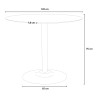 Table salle à manger moderne Goblet noire ronde 120cm Blackwood+ Réductions