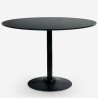 Table salle à manger moderne Goblet noire ronde 120cm Blackwood+ Promotion