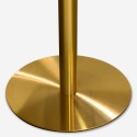Table Goblet ronde 80cm effet marbre doré style classique Monika Remises