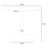 Table de salle à manger ronde style Goblet 120cm effet marbre doré Monika+ Réductions