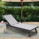 Lot de 4 bains de soleil de jardin en aluminium avec roues Rimini Remises