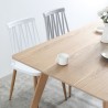 Table à manger de cuisine en bois rectangulaire 120x80cm blanc Ennis Catalogue