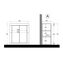 Armoire de salle de bain 2 portes blanc brillant 70x35x78cm Willy Offre