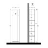 Armoire colonne de salle de bain 1 porte rangement blanc brillant Telma Offre