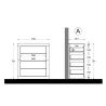 Commode blanche chambre salle de bain 4 tiroirs 70x78x35 cm Chantal Remises