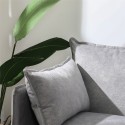Canapé 2 places et fauteuil en tissu gris style moderne Hannover Offre