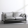 Canapé 2 places et fauteuil en tissu gris style moderne Hannover Choix