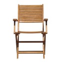 Chaise de jardin pliante en bois avec accoudoirs extérieur Nias Offre