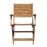 Chaise de jardin pliante en bois avec accoudoirs extérieur Nias Offre