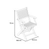 Chaise de jardin pliante en bois avec accoudoirs extérieur Nias Remises