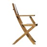 Chaise pliante réalisateur de jardin en bois avec accoudoirs Tupai Vente