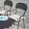 Ensemble de 2 chaises de jardin extérieur en fer avec accoudoirs bar restaurant Brienne Vente