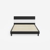 Lit double design moderne en bois 160x190 avec sommier à lattes Landeck Achat