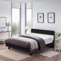 Lit double design moderne en bois 160x190 avec sommier à lattes Landeck Offre