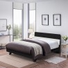 Lit double design moderne en bois 160x190 avec sommier à lattes Landeck Offre