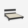 Lit double design moderne en bois 160x190 avec sommier à lattes Landeck Prix