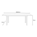 Table de jardin extensible moderne 150-210x95cm Hilda Réductions
