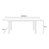 Table de jardin extensible moderne 150-210x95cm Hilda Réductions