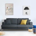 Canapé design 3 places au style scandinave en tissu pour le salon Yana 